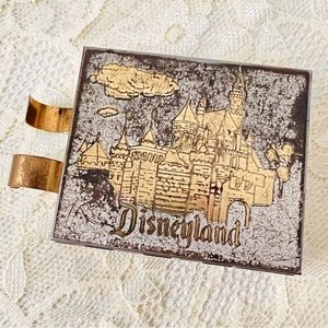 Vintage 1955 Disneyland Opening Metal Lipstick Holder Mirror Compact